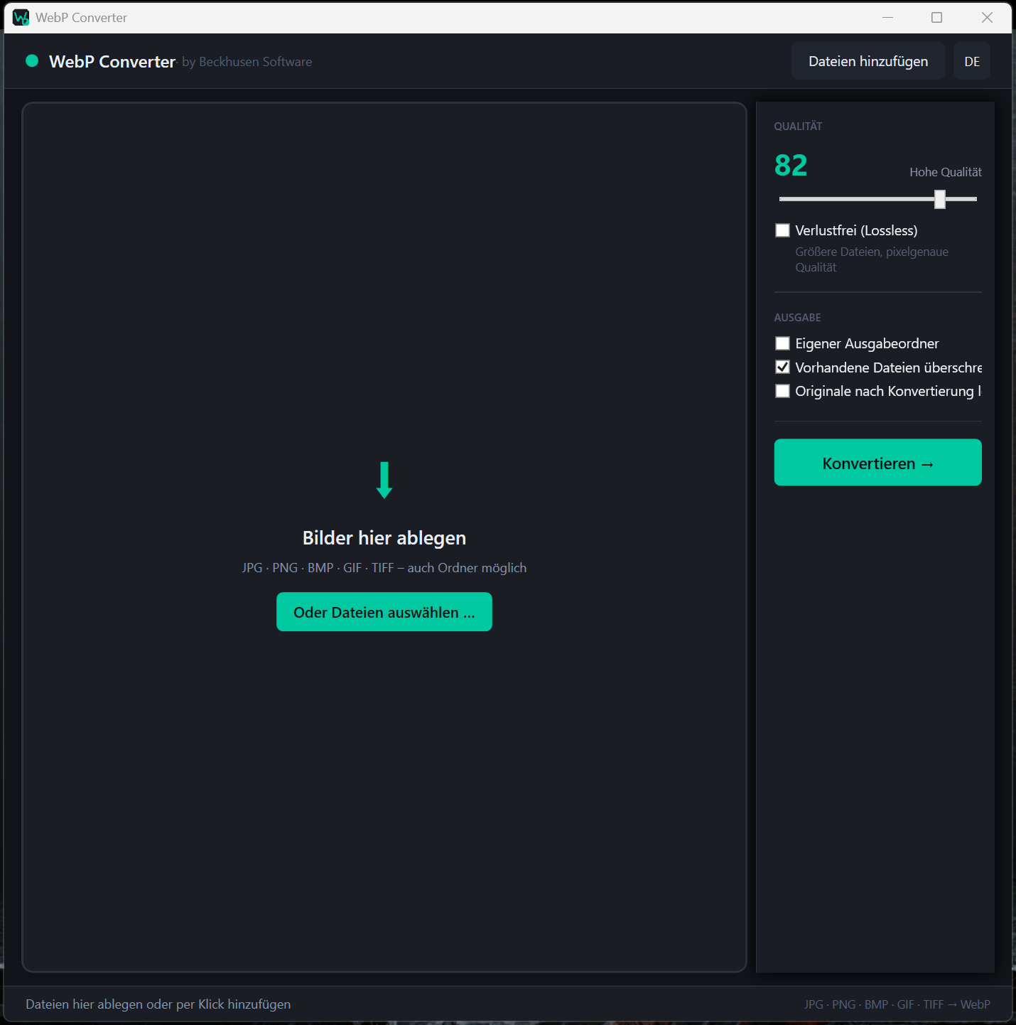 WebPShift Light — Screenshot